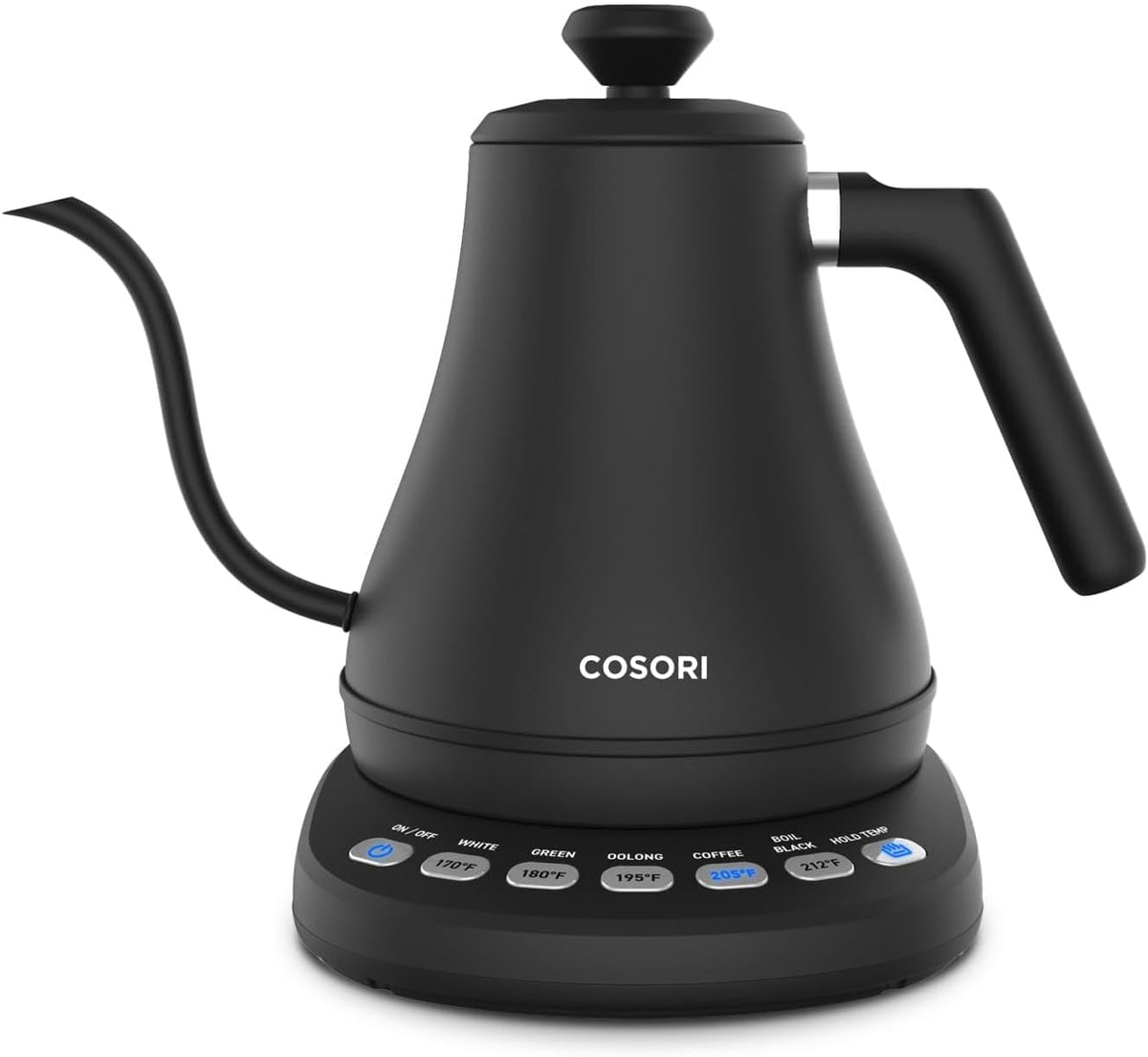 Cosori Gooseneck Electric Kettle for Pour Over Coffee, 5 Presets, 0.8L