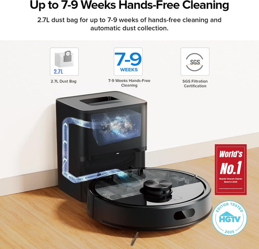 Self-Empty Robot Vacuum for Pet Hair, Roborock Q7 M5+, 10000Pa Suction