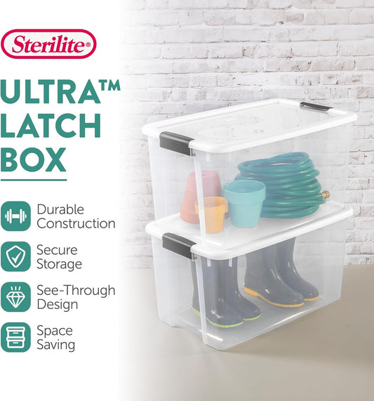 Clear Storage Bins With Lids, 70 Quart, 4 Pack By Sterilite