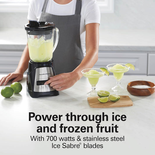 Wave Action Countertop Blender 40 Oz Glass Jar, 700W Hamilton Beach
