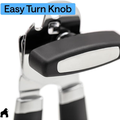 Gorilla Grip Heavy Duty Manual Can Opener, Smooth Edge & Bottle Opener