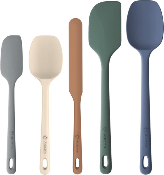 5-Piece Silicone Spatula Set Heat Resistant to 600°F ChefAide