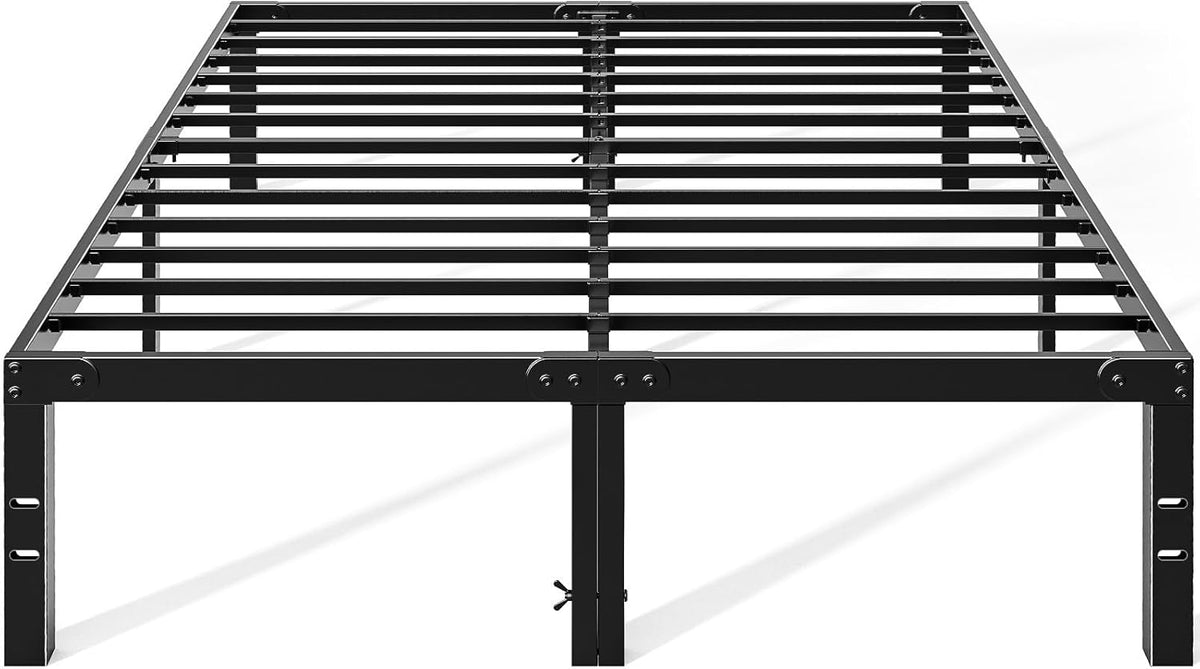 Queen Bed Frame With Storage, OLIXIS Reinforced Steel Slat Support