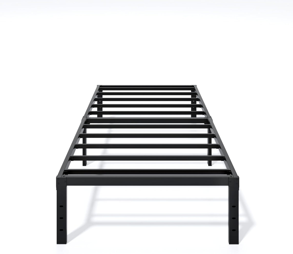 LUMUNANCE Twin Metal Bed Frame, 14 Inch Platform with Underbed Storage