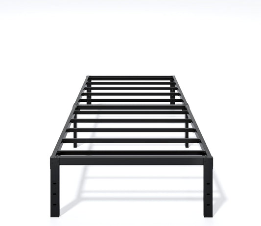 LUMUNANCE Twin Metal Bed Frame, 14 Inch Platform with Underbed Storage