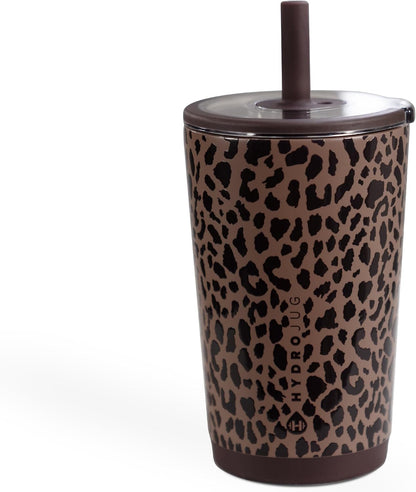 Ceramic-Lined Insulated Tumbler with Straw, 14 oz by HydroJug