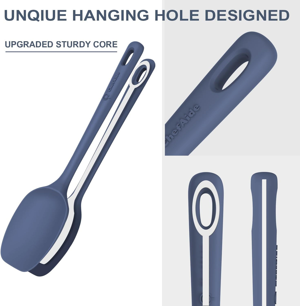 5-Piece Silicone Spatula Set Heat Resistant to 600°F ChefAide