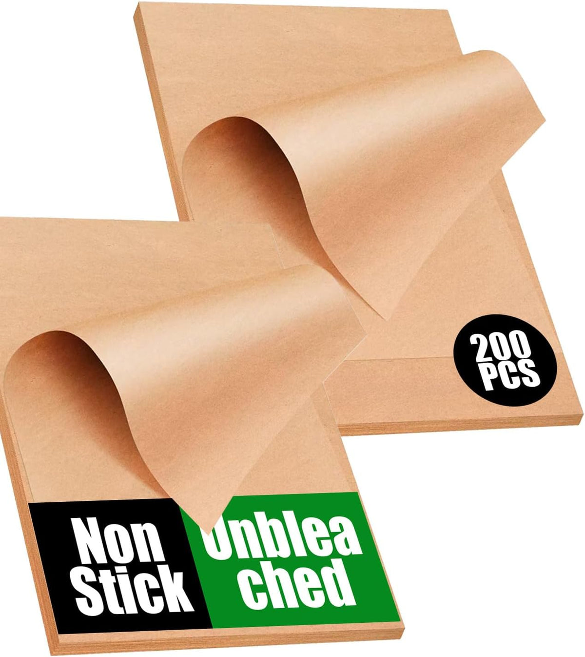 Unbleached Parchment Paper Sheets 12x16 Inches, 200 Count - AMFOCUS