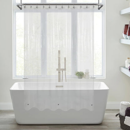 Mrs Awesome Clear Shower Curtain Liner with Magnets, 72x72 PEVA