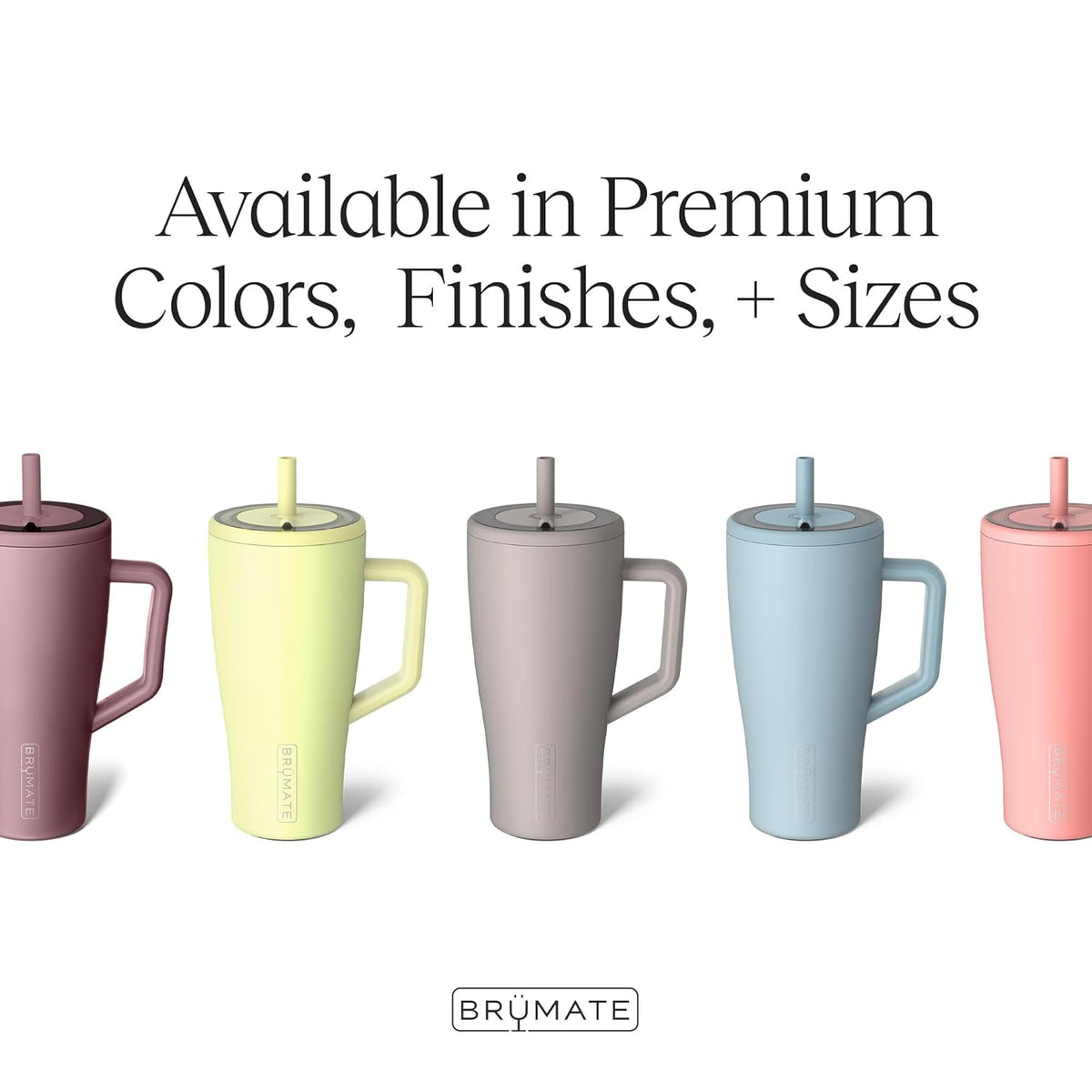 40 oz Leakproof Insulated Tumbler with Handle and Straw by BrüMate