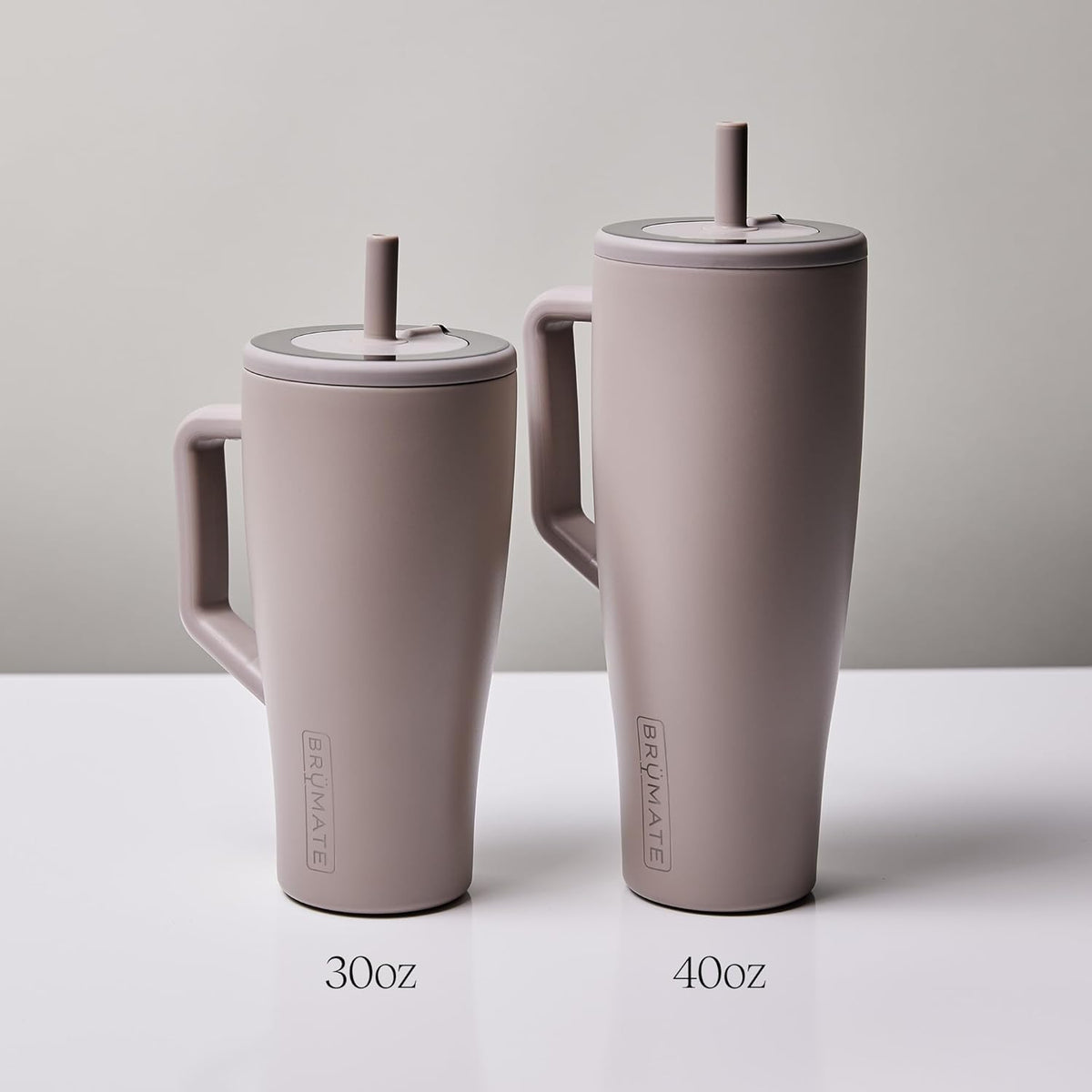 40 oz Leakproof Insulated Tumbler with Handle and Straw by BrüMate