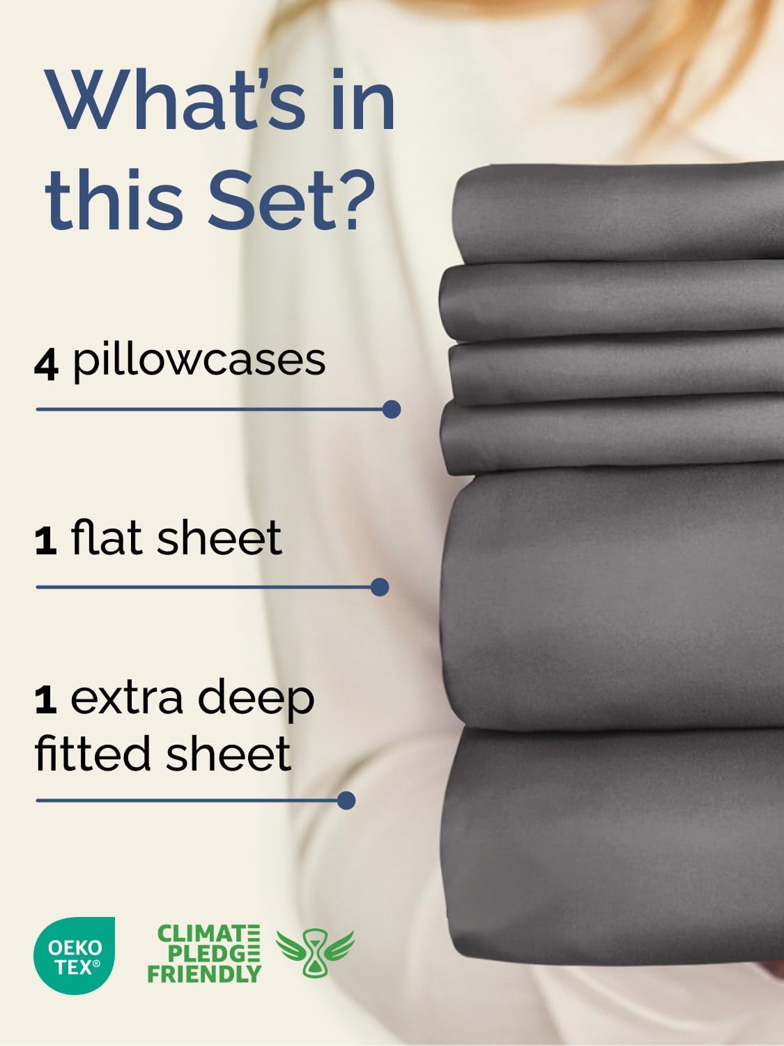 Extra Deep Queen Sheet Set 6 Piece Cooling Microfiber CGK Unlimited