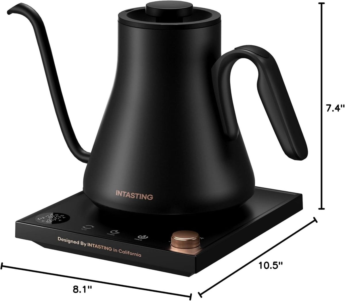 INTASTING Gooseneck Electric Kettle with Precise Temp Control, 0.9L