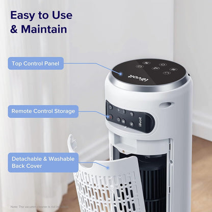 Levoit 36-Inch Tower Fan for Bedroom, Quiet Oscillating Cooling
