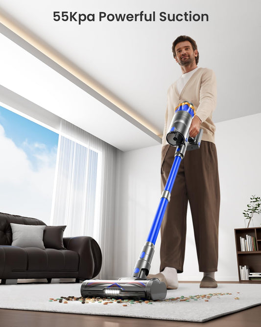 JELLYPIG X100 Cordless Stick Vacuum With 55KPA Suction