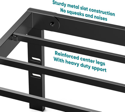 Twin Platform Bed Frame Heavy Duty Steel With Storage Sweetcrispy