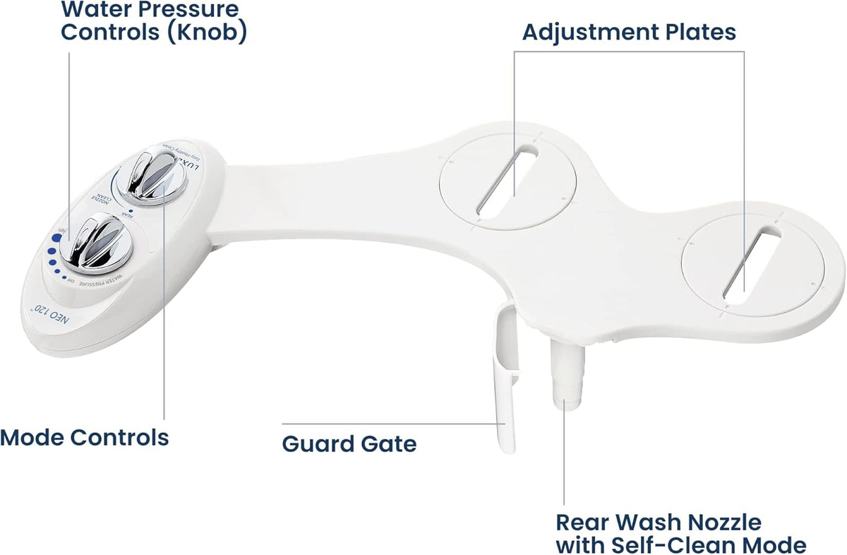 Self-Cleaning Bidet Attachment for Any Toilet - LUXE Bidet NEO 120