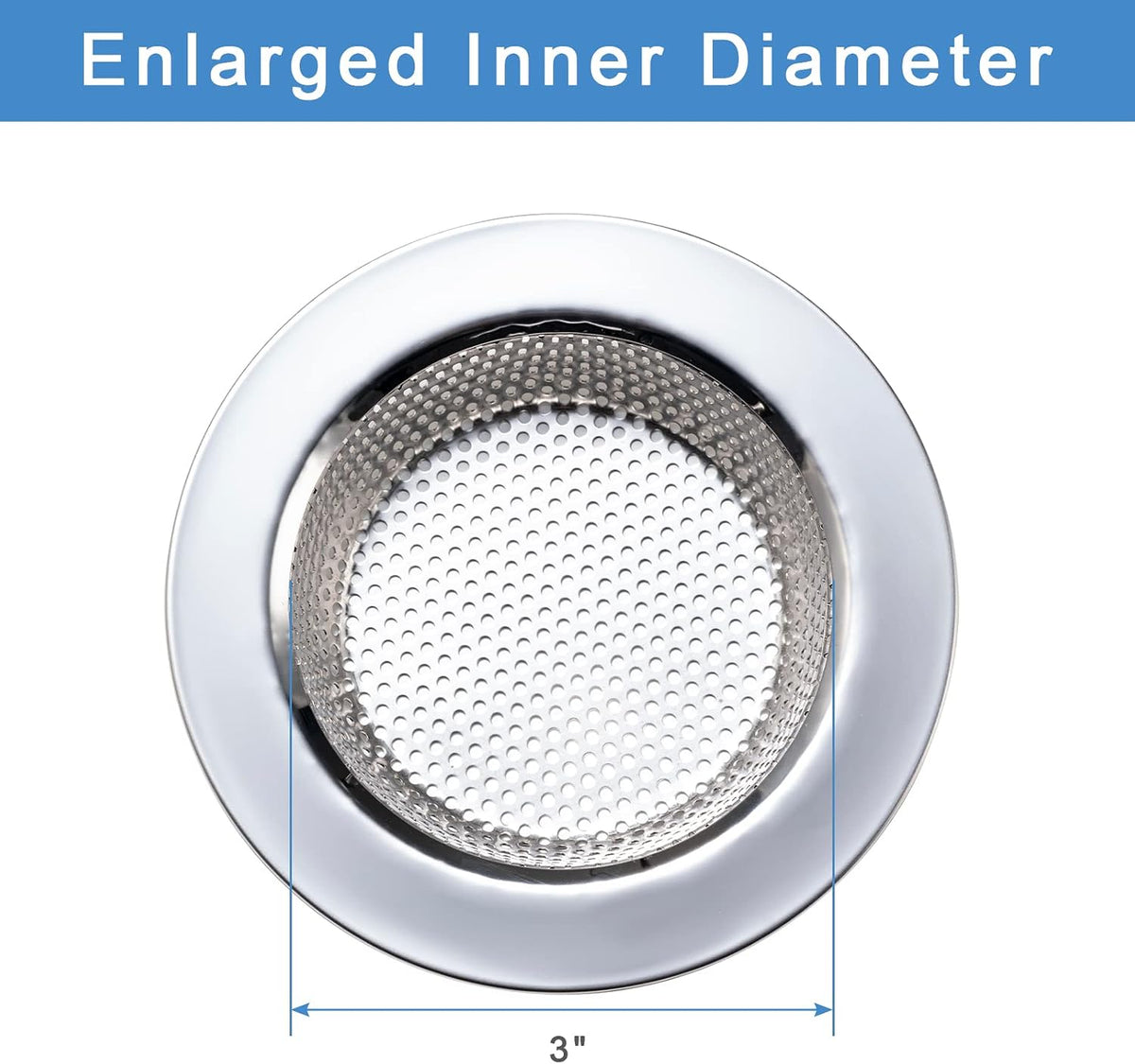 Kitchen Sink Strainer 2-Pack, Honmein Rustproof Stainless Steel