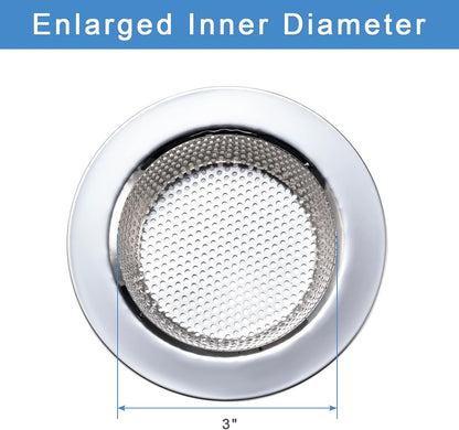 Kitchen Sink Strainer 2-Pack, Honmein Rustproof Stainless Steel