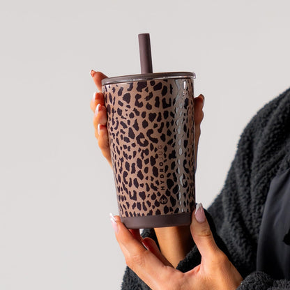 Ceramic-Lined Insulated Tumbler with Straw, 14 oz by HydroJug