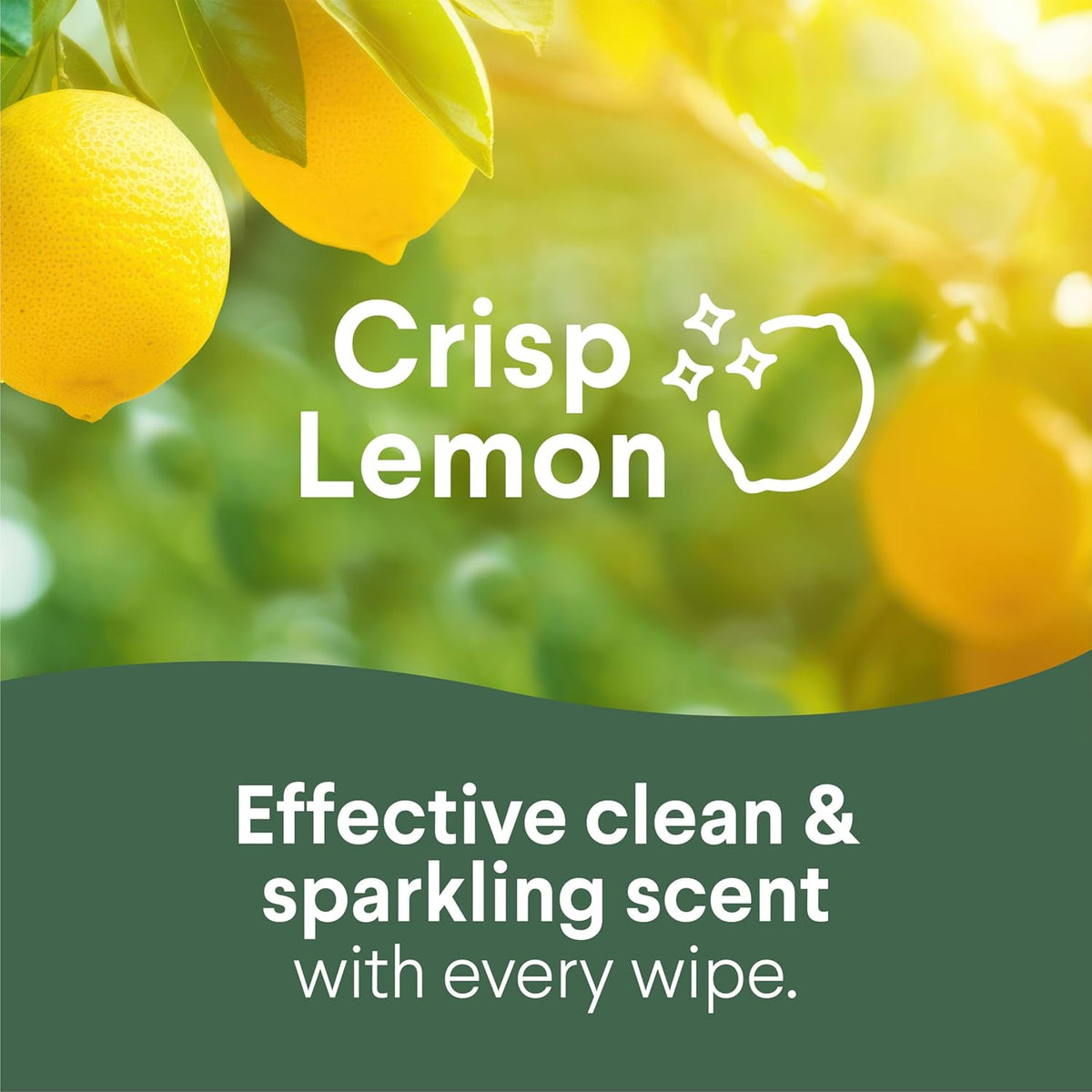 Bleach-Free Disinfecting Wipes, Lemon & Fresh Scent, Clorox 225 Count