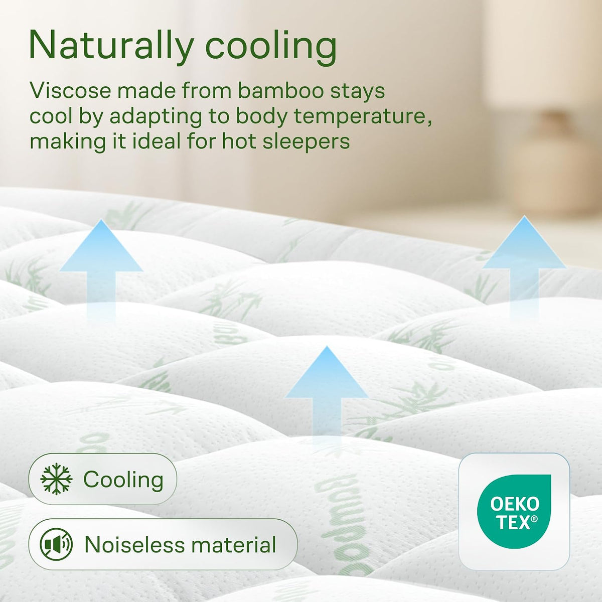 Queen Mattress Topper With Bamboo Cooling Pillow Top By Niagara