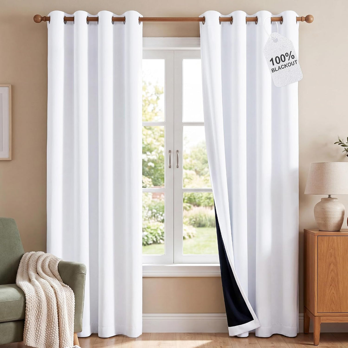 Nicetown Blackout Curtain Panels 84 Inch, Thermal Drapes, 2 Pack