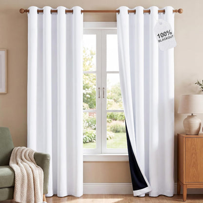 Nicetown Blackout Curtain Panels 84 Inch, Thermal Drapes, 2 Pack