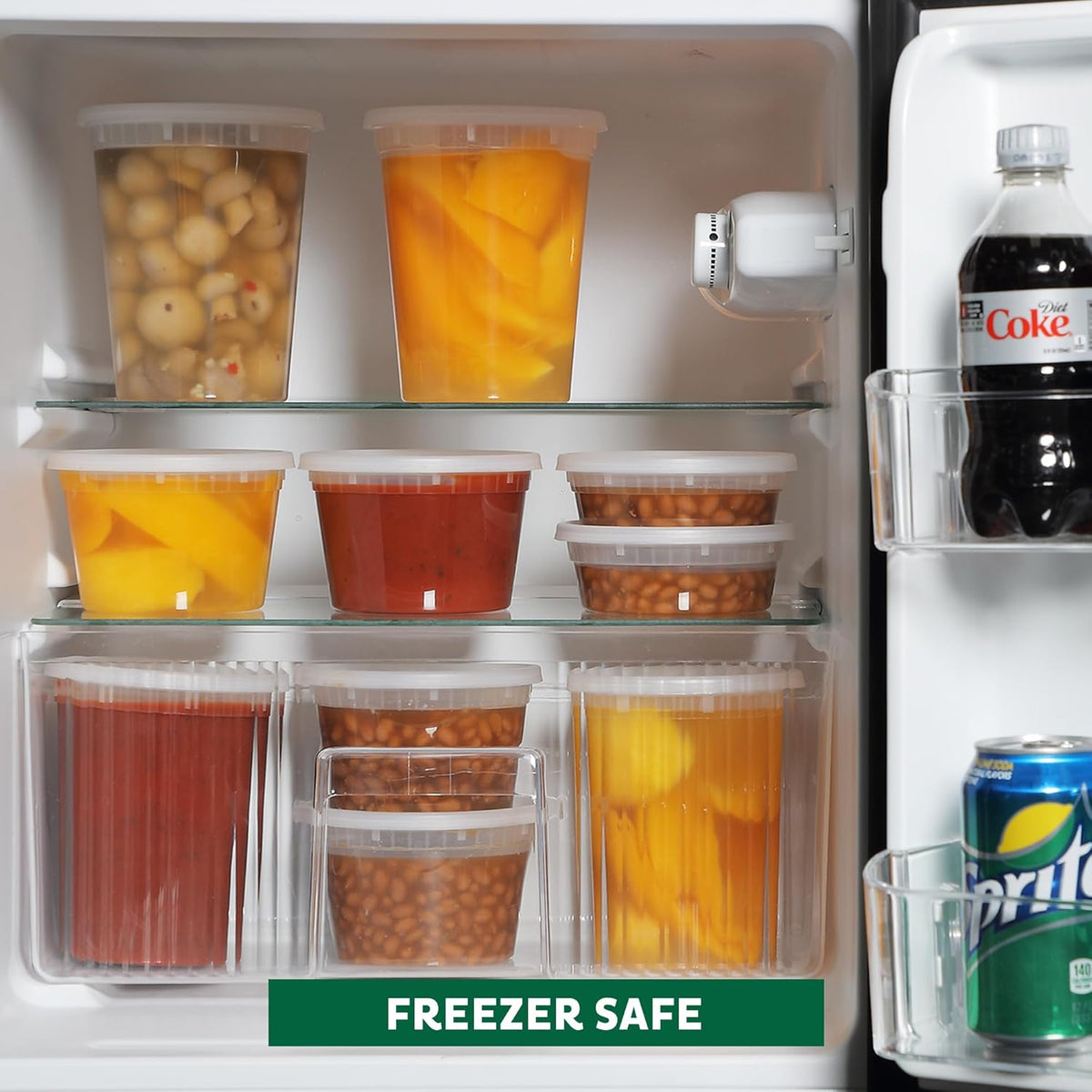 50 Count 16 Oz Deli Food Containers, Freshware Leakproof And Stackable