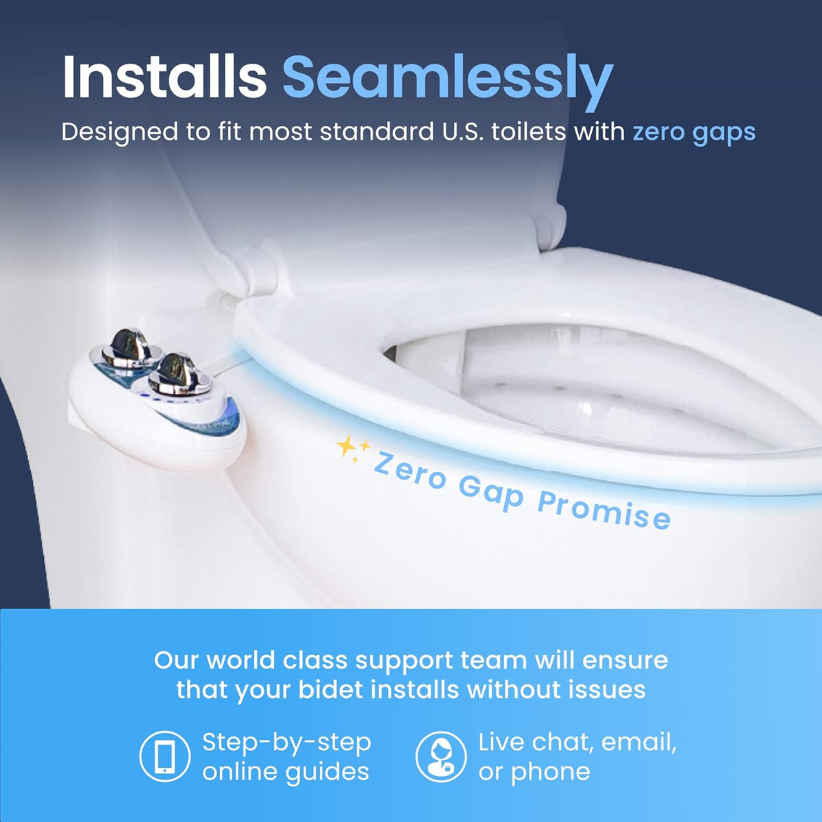 Self-Cleaning Bidet Attachment for Any Toilet - LUXE Bidet NEO 120