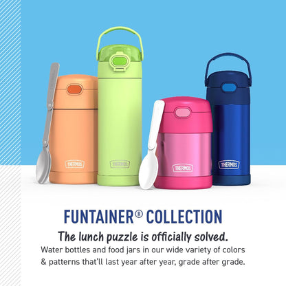 Thermos FUNTAINER Kids Water Bottle with Straw, 12 oz Stainless Steel