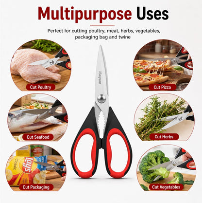 Heavy Duty Kitchen Shears, iBayam Stainless Steel 2-Pack