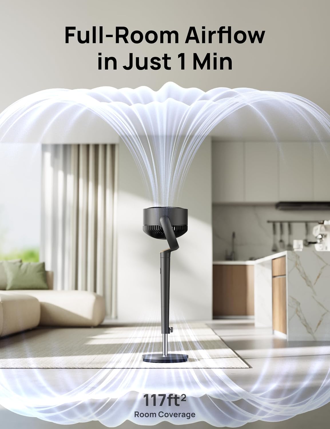 Quiet Oscillating Pedestal Fan for Bedroom Cooling - DREO Fan 512