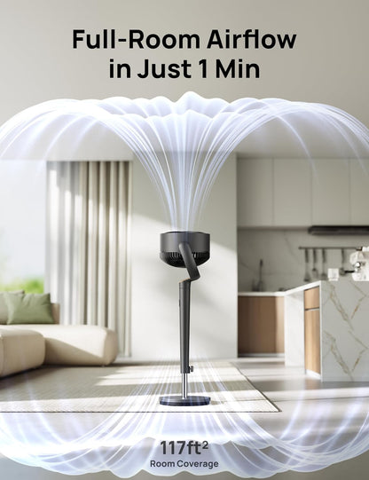 Quiet Oscillating Pedestal Fan for Bedroom Cooling - DREO Fan 512