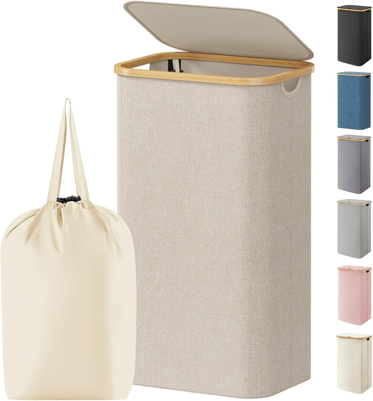 Foldable Laundry Hamper With Lid And Removable Bag, Lifewit 100L