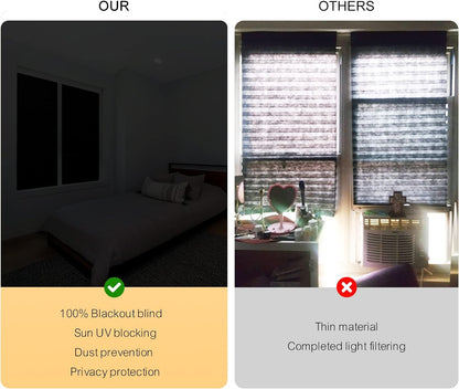 Maritown Cordless Blackout Blinds Cut to Size Self Adhesive Shades