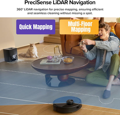 Self-Empty Robot Vacuum for Pet Hair, Roborock Q7 M5+, 10000Pa Suction