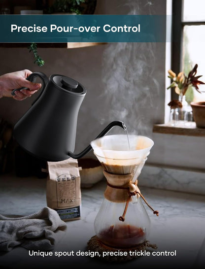 INTASTING Gooseneck Electric Kettle with Precise Temp Control, 0.9L