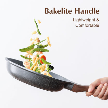 9.5 Inch Nonstick Frying Pan with Swiss Granite Coating by SENSARTE