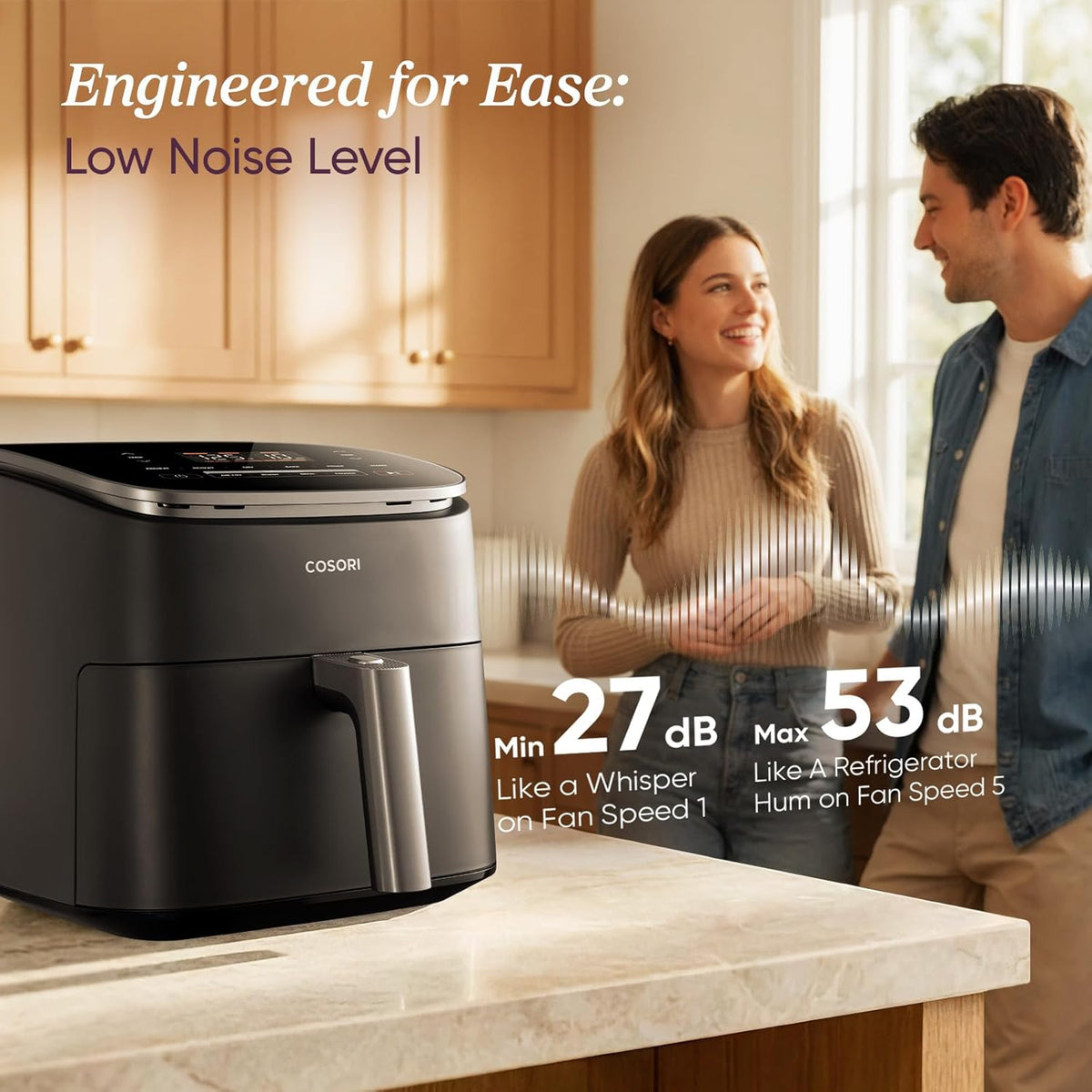 6 Qt TurboBlaze Air Fryer With PFAS-Free Ceramic Coating Cosori