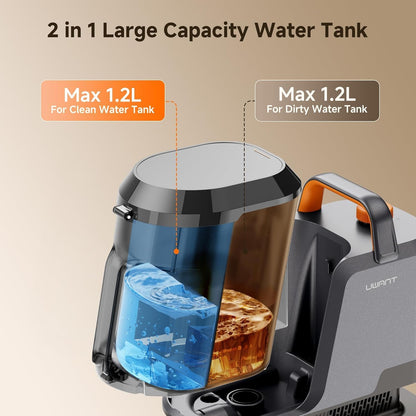 Uwant Y100 Portable Carpet Cleaner with 18Kpa Suction and 2-in-1 Tank