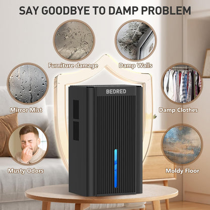 BEDRED 95oz Dehumidifier for 1000 Sq Ft with Auto Shut Off