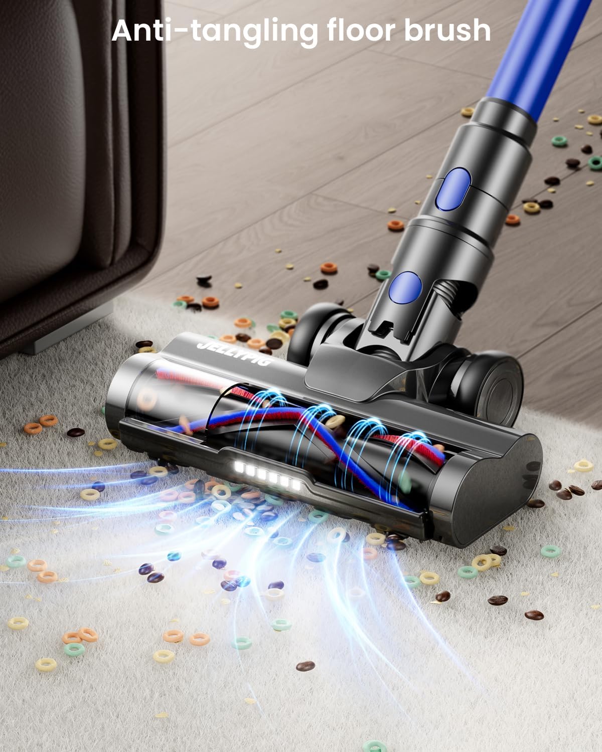 JELLYPIG X100 Cordless Stick Vacuum With 55KPA Suction