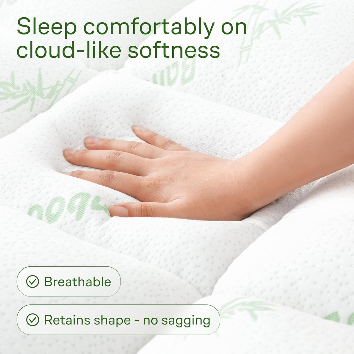 Queen Mattress Topper With Bamboo Cooling Pillow Top By Niagara