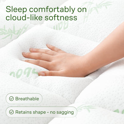 Queen Mattress Topper With Bamboo Cooling Pillow Top By Niagara