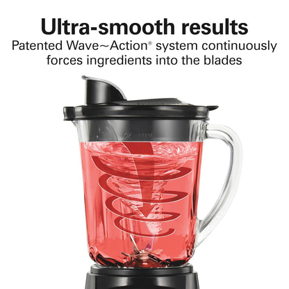 Wave Action Countertop Blender 40 Oz Glass Jar, 700W Hamilton Beach