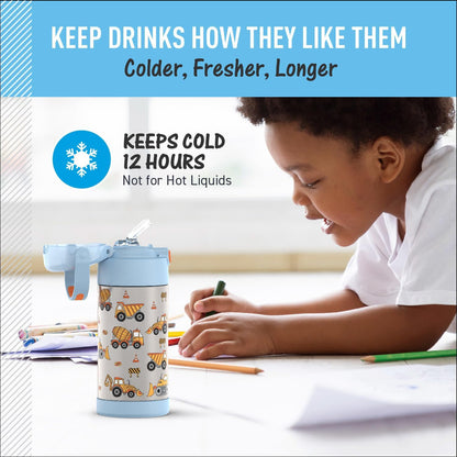 Thermos FUNTAINER Kids Water Bottle with Straw, 12 oz Stainless Steel