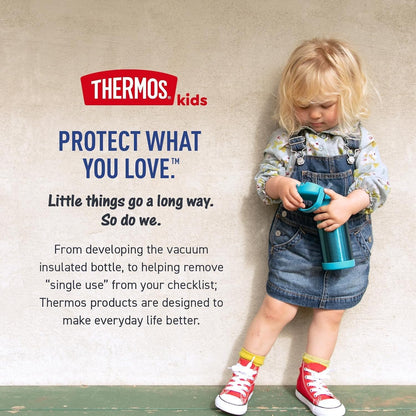 Thermos FUNTAINER Kids Water Bottle with Straw, 12 oz Stainless Steel