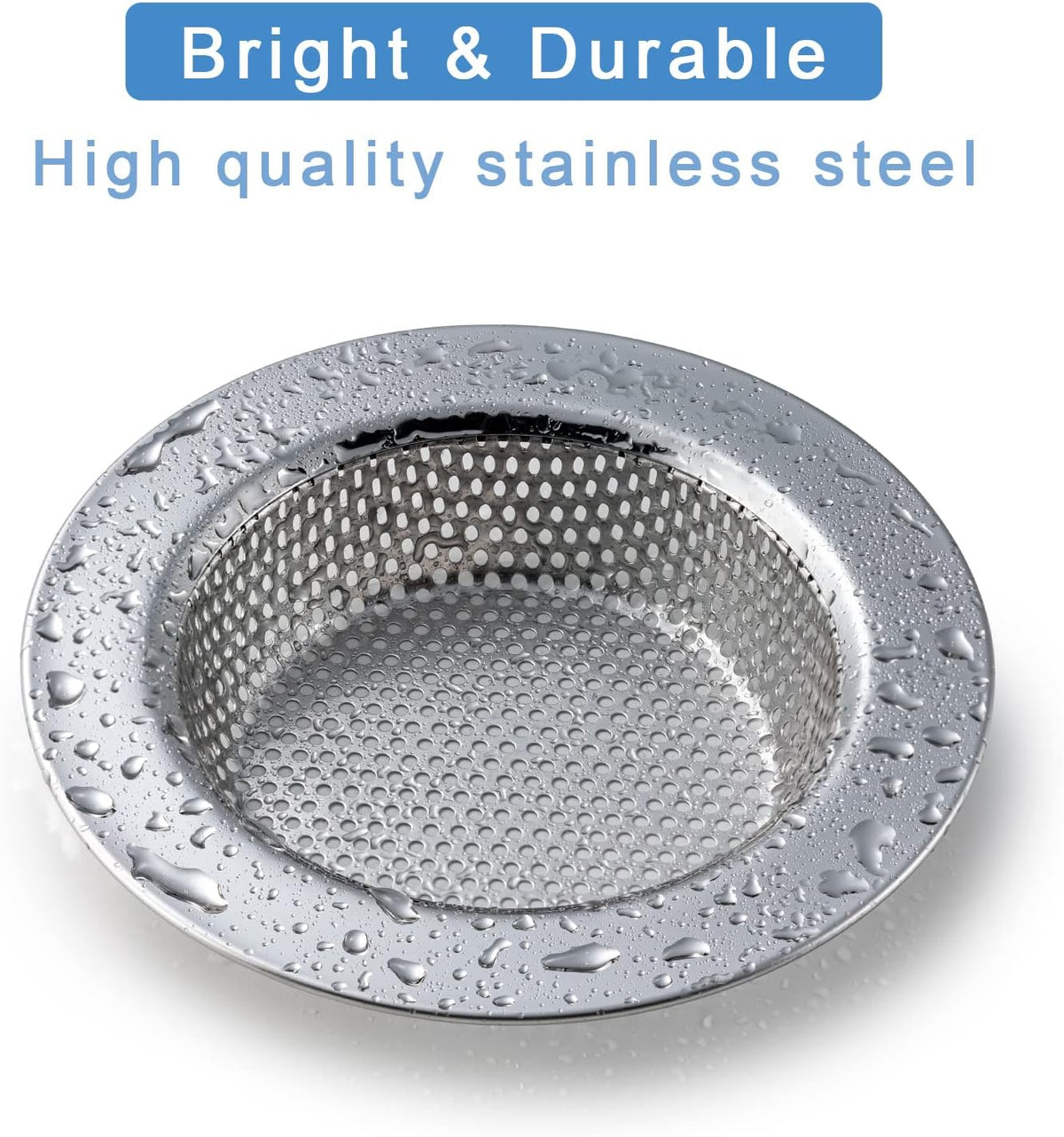 Kitchen Sink Strainer 2-Pack, Honmein Rustproof Stainless Steel