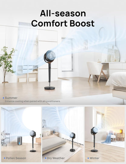 Quiet Oscillating Pedestal Fan for Bedroom Cooling - DREO Fan 512